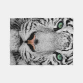 WIT-TIGER GEZICHT SLOT-UP FLEECE DEKEN (Voorkant (Horizontaal))