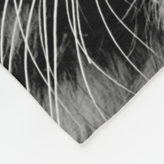 WIT-TIGER GEZICHT SLOT-UP FLEECE DEKEN (Hoek)