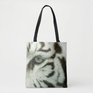 WIT TIGER-GEZICHT TOTE BAG