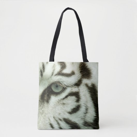 WIT TIGER-GEZICHT TOTE BAG (Voorkant)