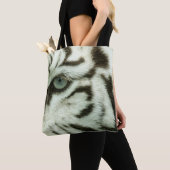 WIT TIGER-GEZICHT TOTE BAG (Dichtbij)