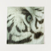 WIT TIGER-GEZICHT WANDKLEED (Voorkant (horizontaal))