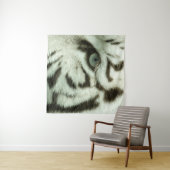WIT TIGER-GEZICHT WANDKLEED (In Situ (horizontaal))