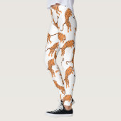 Wit Tijger Dierprint Patroon Ontwerp Leggings (Links)