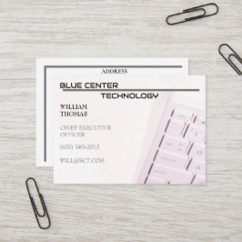 Wit toetsenbord RT Informatietechnologie Visitekaartje