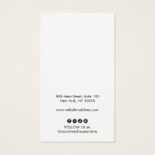 Wit Toevoegen Logo Social Media Oorbel Display Kaa Visitekaartje (Achterkant)