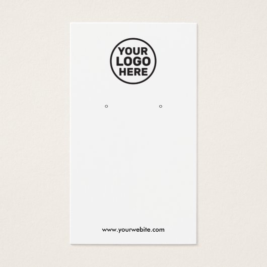 Wit Toevoegen Logo Social Media Oorbel Display Kaa Visitekaartje (Voorkant)