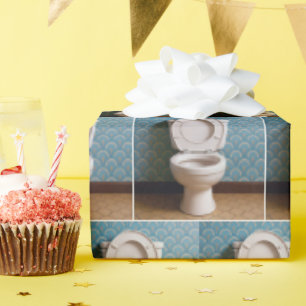 Wit toilet met de stoel PP Cadeaupapier