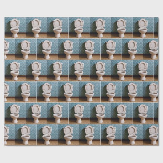 Wit toilet met de stoel PP Cadeaupapier (Vlak)