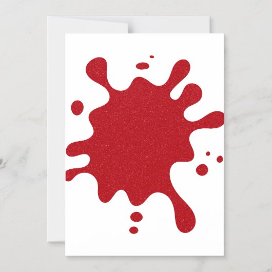 Wit & Tomaat Rood Glitter Spat Magnet (Op Maat) Magnetische Uitnodiging (Voorkant)
