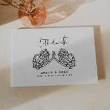 Wit tot de Dood Skelet Handen Trouwgastenboek