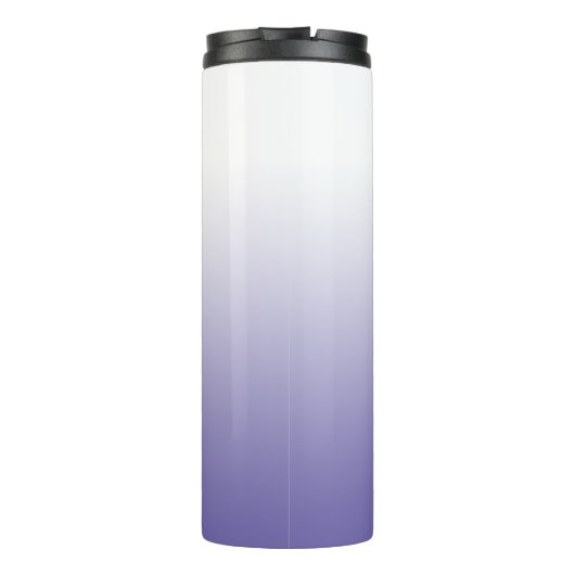 Wit tot Periwinkle gradiënt Thermosbeker (Achterkant)