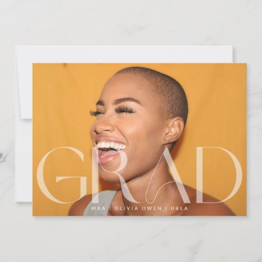 Wit Transparant Modern Photo Text Afstudeerder 202 Aankondiging (Voorkant)