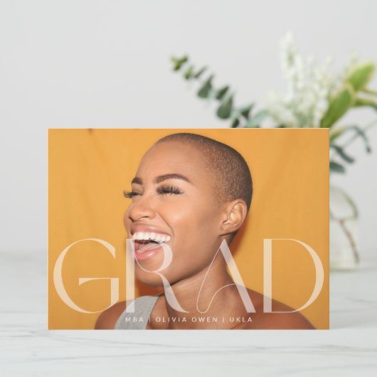 Wit Transparant Modern Photo Text Afstudeerder 202 Aankondiging (Staand voorkant)