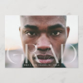 Wit Transparant Modern Photo Text Afstudeerder Aankondiging (Voorkant)