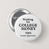 Wit | Trappen gewaardeerd | College Money Ronde Button 5,7 Cm (Voorkant /achterkant)