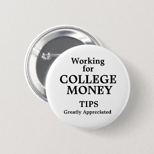 Wit | Trappen gewaardeerd | College Money Ronde Button 5,7 Cm (Voorkant /achterkant)