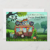 WIT TRASH BASH Funny Party Kaart (Voorkant)