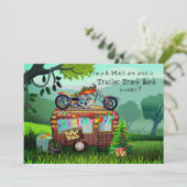 WIT TRASH BASH Funny Party Kaart (Staand voorkant)