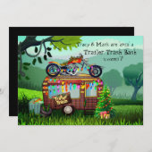 WIT TRASH BASH Funny Party Kaart (Voorkant / Achterkant)