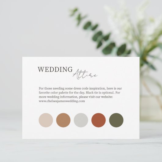 Wit | Trouwkleding Dress Code Enclosure Kaart (Staand voorkant)