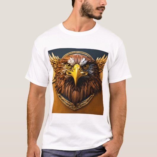 Wit tshirt met adelaar 🦅 ontwerp (Voorkant)