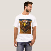 Wit tshirt met adelaar 🦅 ontwerp (Voorkant volledig)