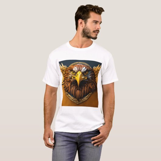 Wit tshirt met adelaar 🦅 ontwerp (Voorkant volledig)