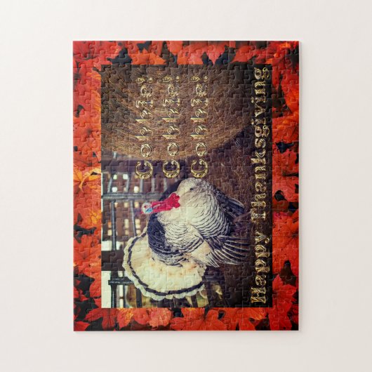 Wit Turkije voor Thanksgiving, puzzel Legpuzzel (Verticaal)