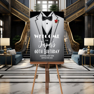 Wit Tuxedo Zwart Stropdas Event Poster Sign