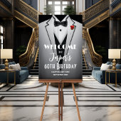 Wit Tuxedo Zwart Stropdas Event Poster Sign