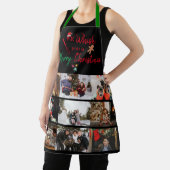 Wit u Verfijn Kerstmis Aangepast 9 Foto Collage Schort (Insitu)