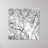 wit uitheems gras canvas afdruk (Voorkant)