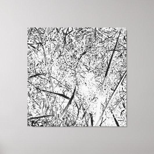 wit uitheems gras canvas afdruk (Voorkant)