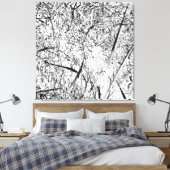 wit uitheems gras canvas afdruk (Insitu (Slaapkamer))