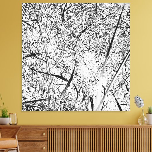 wit uitheems gras canvas afdruk (Insitu (Woonkamer))