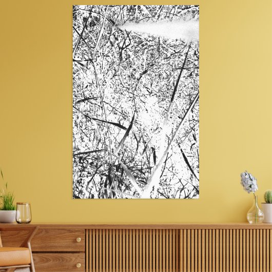 wit uitheems gras canvas afdruk (Insitu (Woonkamer))