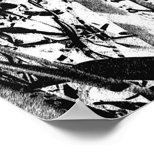 wit uitheems gras poster (Hoek)