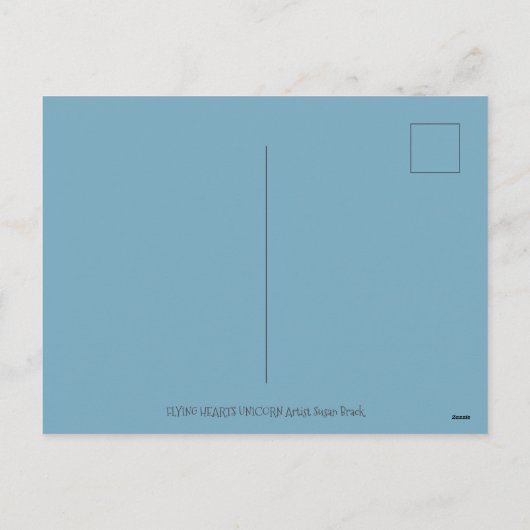 WIT UNICORN, FANTASY PEGASUS FEESTDAGENKAART (Achterkant)