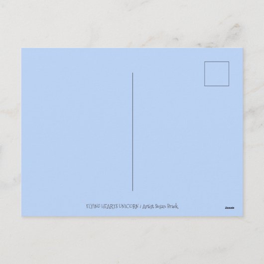 WIT UNICORN, FANTASY PEGASUS FEESTDAGENKAART (Achterkant)