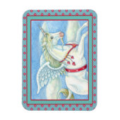 WIT UNICORN, FANTASY PEGASUS MAGNEET (Verticaal)