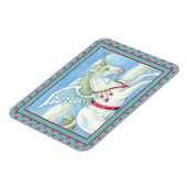 WIT UNICORN, FANTASY PEGASUS MAGNEET (Linkerzijde)
