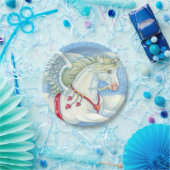 WIT UNICORN, FANTASY PEGASUS PAPIEREN BORDJE (Feest)