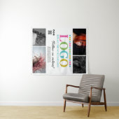 Wit Uw Logo Foto's QR Code Social Media Promo Wandkleed (In Situ (horizontaal))