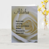 Wit van Alisha nam het wenskaart van het Kaart (Gele Bloem)