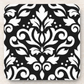 Wit van het Ontwerp van het Damast van de rol het Onderzetter (Voorkant)