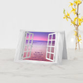 wit venster met zonsondergang bedankt voor je symp kaart (Gele Bloem)