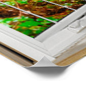 Wit venster Verlichtingswagentje Poster (Hoek)