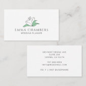 Wit-ventilator voor bruiloft visitekaartje (Voorkant / Achterkant)