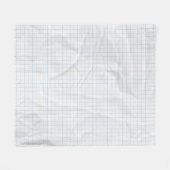 Wit verfrommeld papier blauwe lijnen fleece deken (Voorkant (Horizontaal))